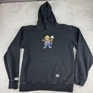 Grizzly Griptape Hoodie‎ Black Men's Size Medium Skate Surf Smokey Bear